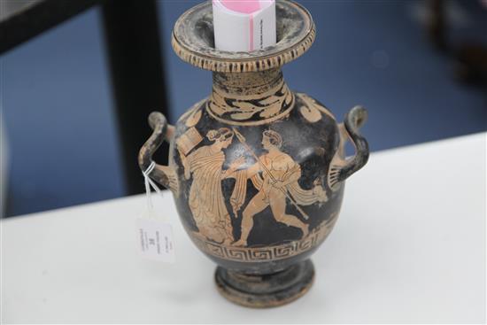 A Greek red-figure Hydria, c.500BC, probably Apulia, 25.5cm